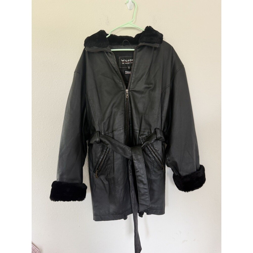 Vintage Wilson’s Leather Penny Lane Jacket XL Faux Fur 80s Mobwife Moto City